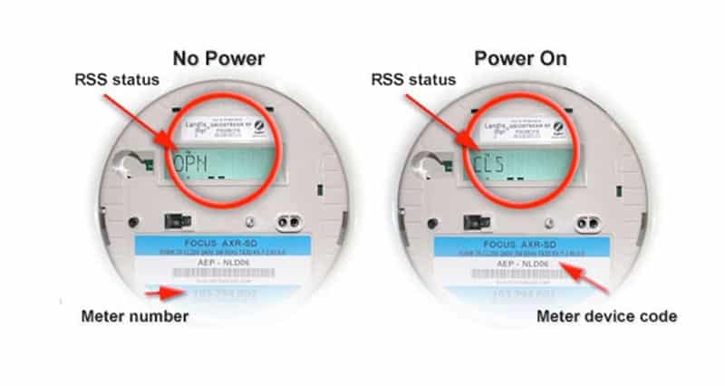 residential smart meter display codes